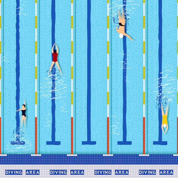 Free Vector swimming pool top view