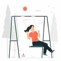 Free vector swing concept illustration