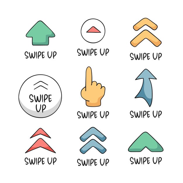 Swipe up button set