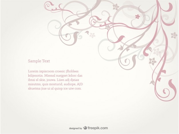 Swirl floral background