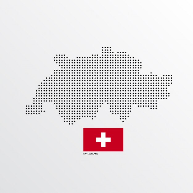 スイスの地図デザイン