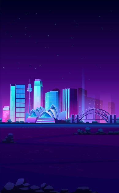 Sydney, Australia skyline with Opera house banner