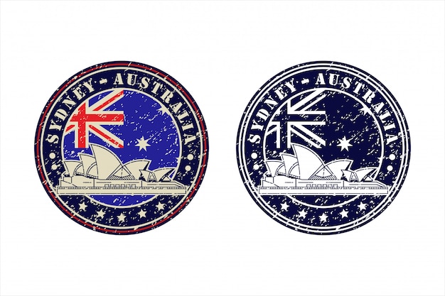 australia travel stamp