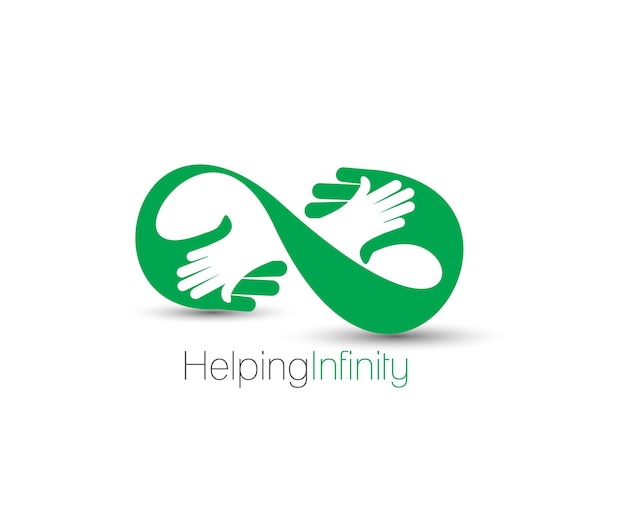 Symbol of Helping Infinity Isolated Vector Design