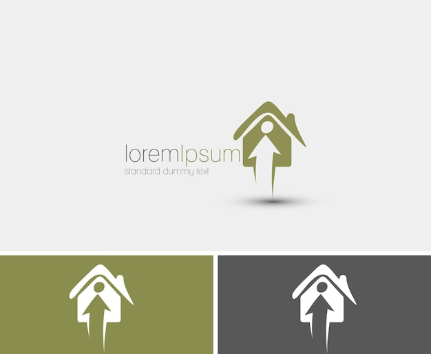 ホームセキュリティのロゴのシンボル、孤立したベクトルデザイン