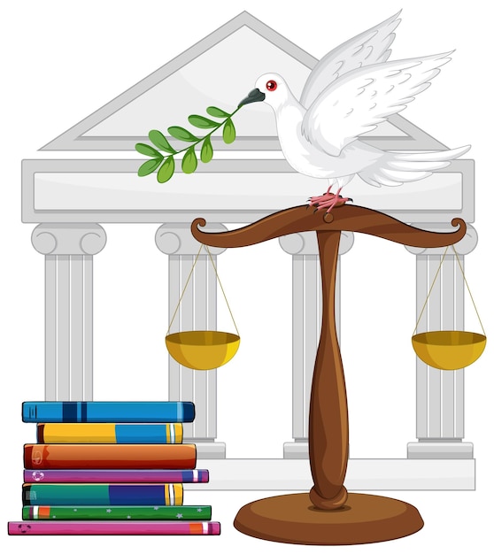 Free vector symbolic representation of justice and peace