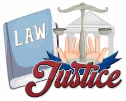 Free vector symbolic representation of law and justice