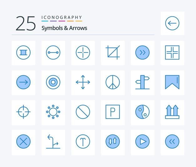 Free vector symbols arrows 25 blue color icon pack including sign right circle transfer signs