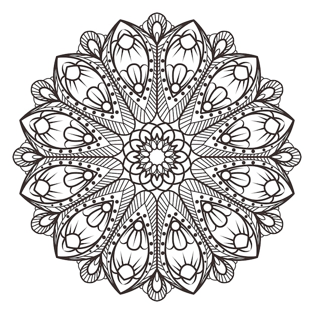 Free vector symetrical mandala design