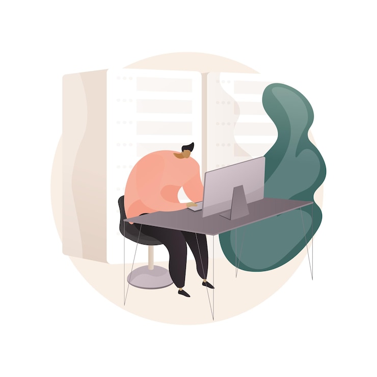 Free Vector system administration abstract illustration in flat style