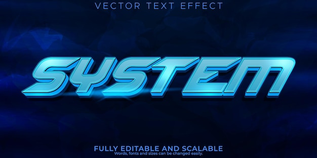 Free vector system code text effect editable crypto and hacker text style