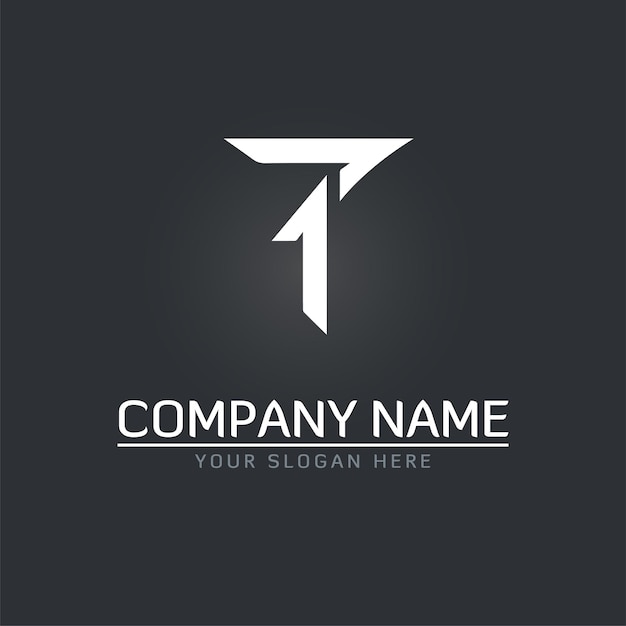 Vettore gratuito t logo branding identity corporate vector logo design