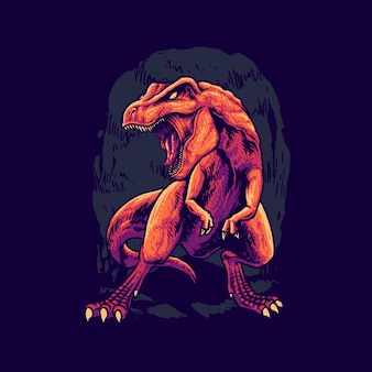 T rex dinosaurs illustration