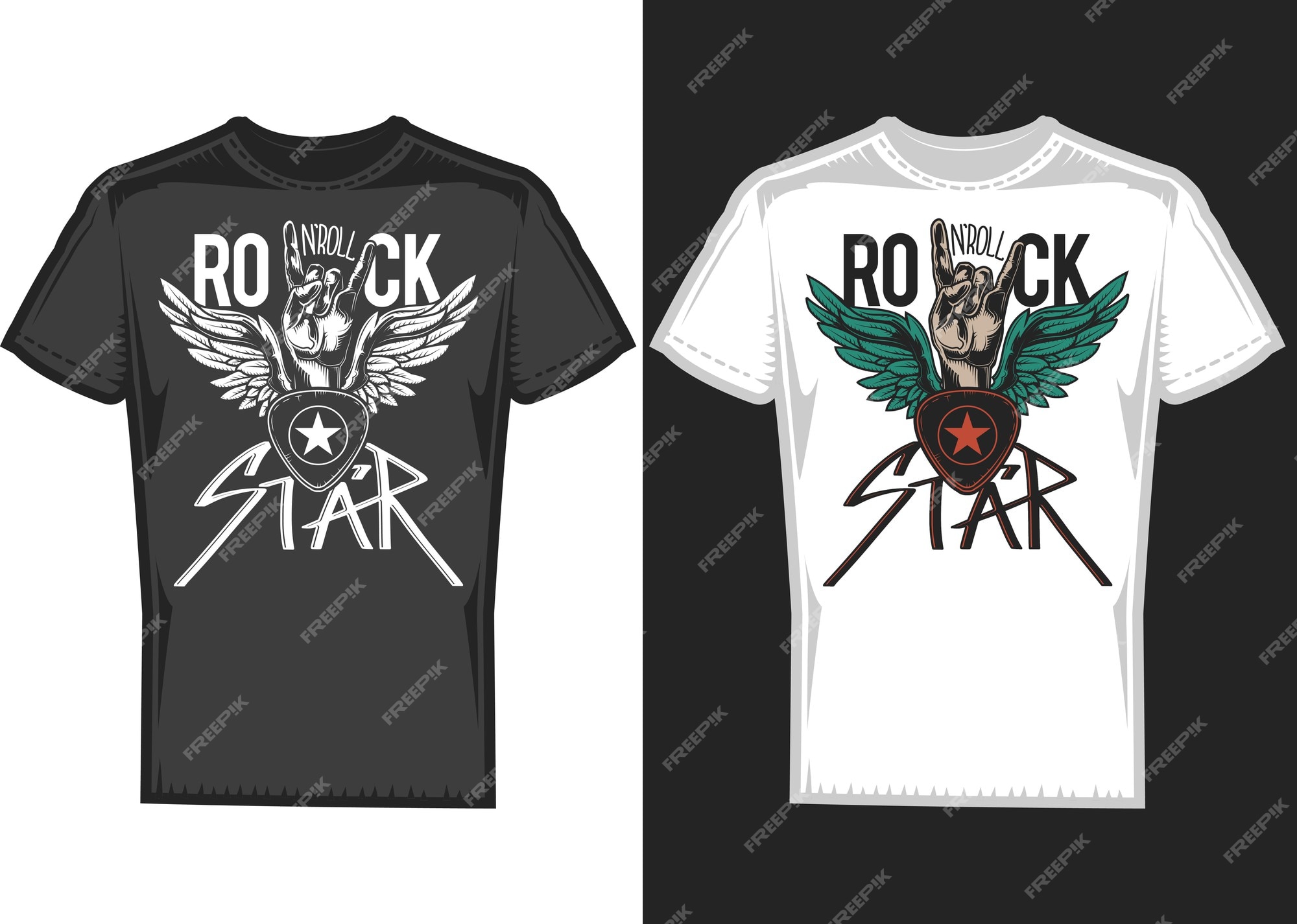 Rock Roll Tshirt Images - Free Download on Freepik