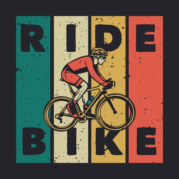 Tシャツのデザインは この自転車が自転車に乗っている女の子のヴィンテージのイラストで私のお尻を速く見せますか プレミアムベクター