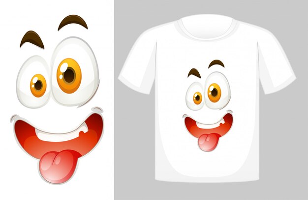 T-shirt design with graphic in front