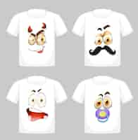 Vettore gratuito design t-shirt con grafica davanti