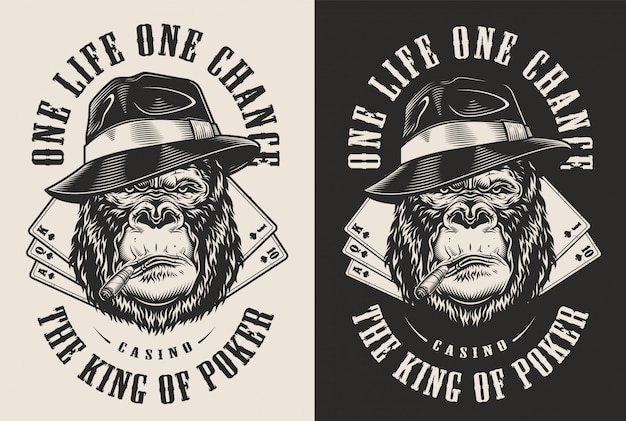 T-shirt print with gorilla concept