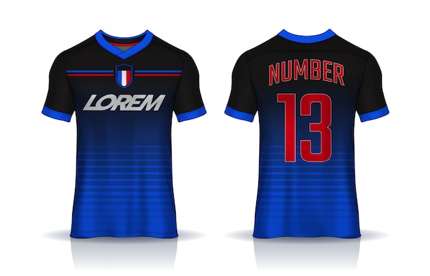 Download Premium Vector | Long sleeve soccer jersey template.sport ...