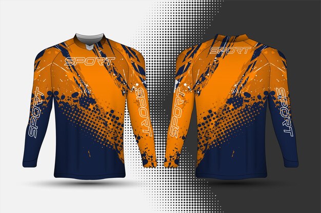 Premium Vector | T-shirt template, sport racing jersey with abstract ...