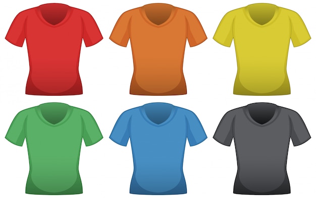 6色のTシャツ