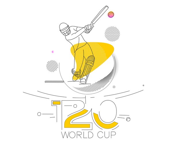 T20 world cup cricket championship poster template brochure decorated flyer banner design