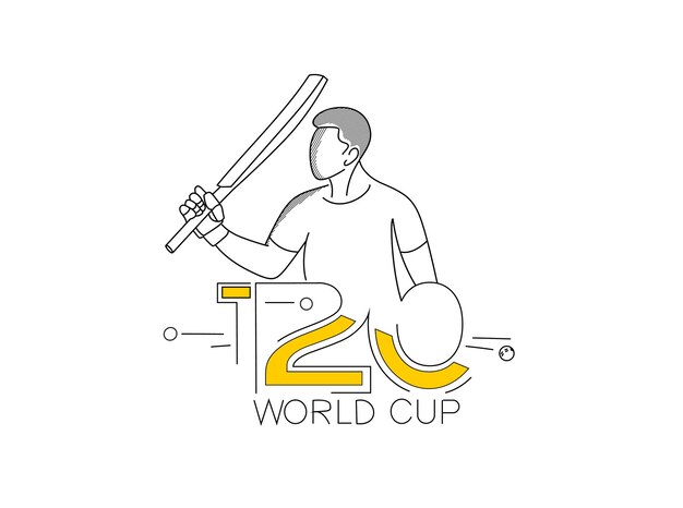 T20 world cup cricket championship poster template brochure decorated flyer banner design