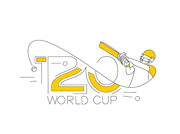 T20 world cup cricket championship poster template brochure decorated flyer banner design