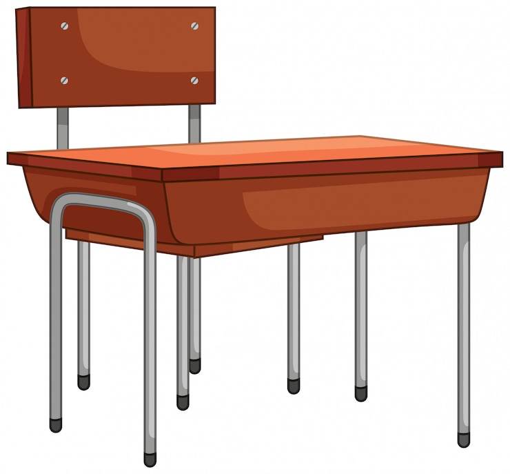 Free Vector a table and chair set