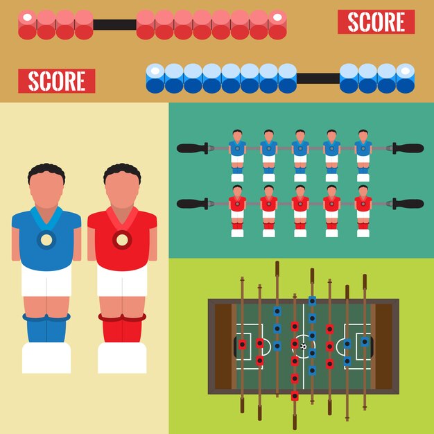 Table football elements collection