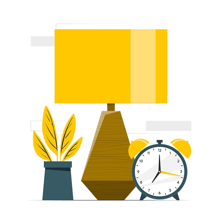 Free Vector table lamp concept illustration