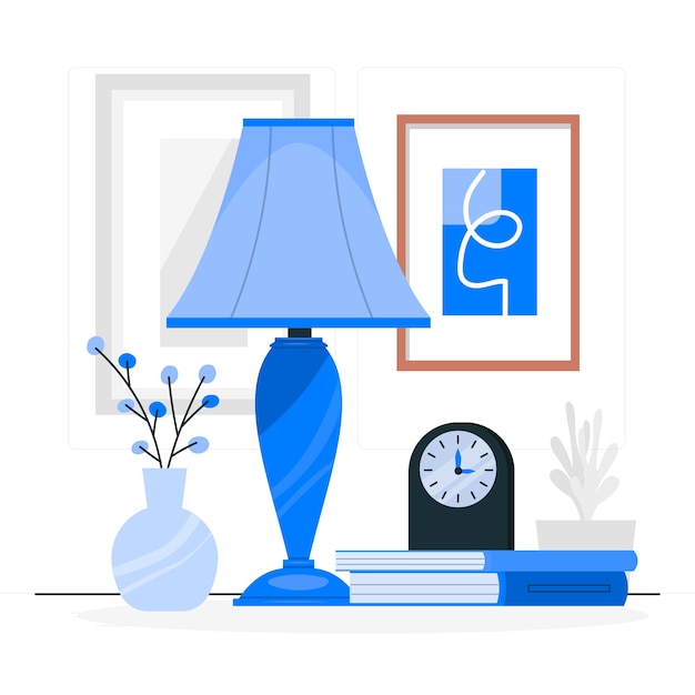 Table lamp concept illustration