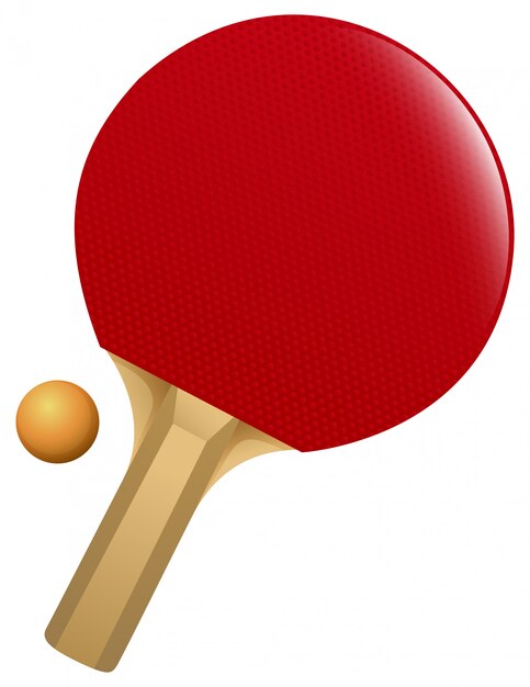 Ракетка и мяч для настольного тенниса