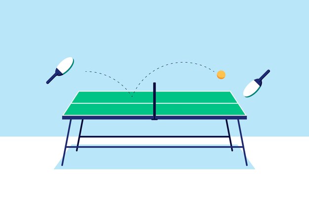 Table tennis concept illustrated
