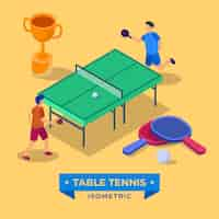 Vettore gratuito concetto di ping-pong