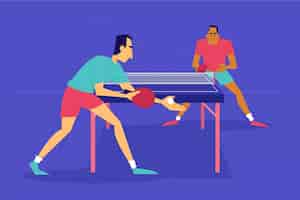 Free vector table tennis concept