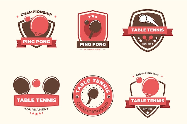 Table tennis logo collection style