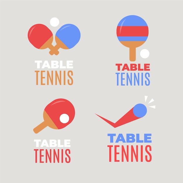 Collezione di logo di ping pong