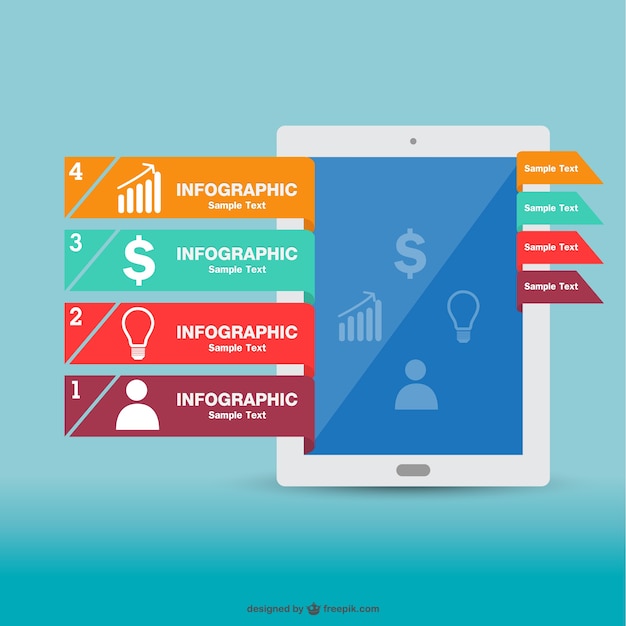 태블릿 infographic 템플릿