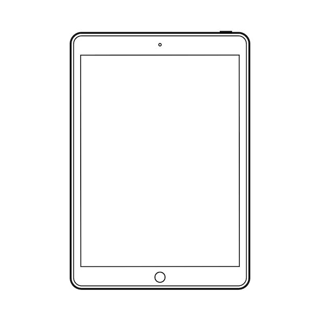 Vettore gratuito schema tablet per ui ux design