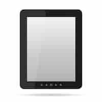무료 벡터 검은 색 프레임이있는 태블릿
