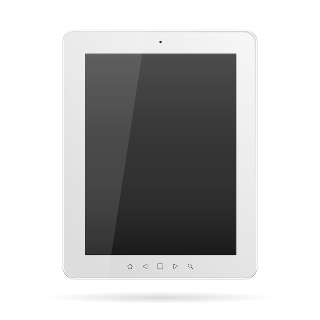 Free vector tablet with white frame