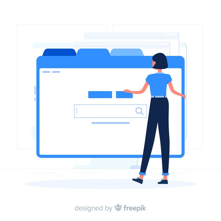 Free Vector tabs concept illustration