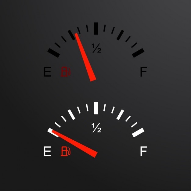Tachometer and fuel gauge