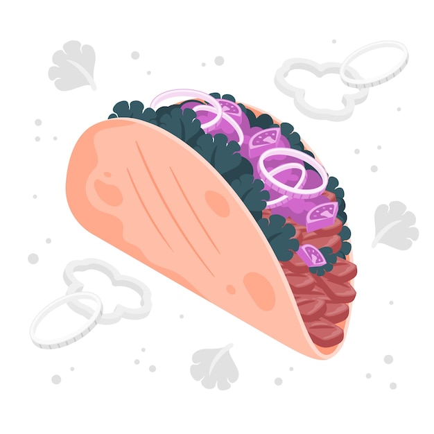 Free vector taco concept illustration