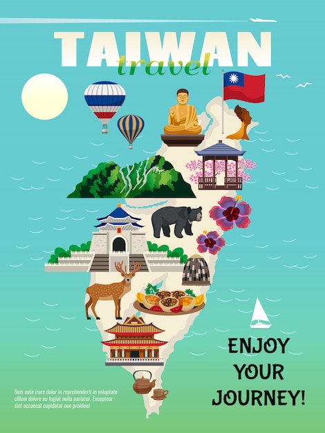 Free vector taiwan travel poster