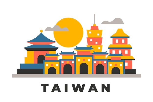 Taiwan word with landmarks