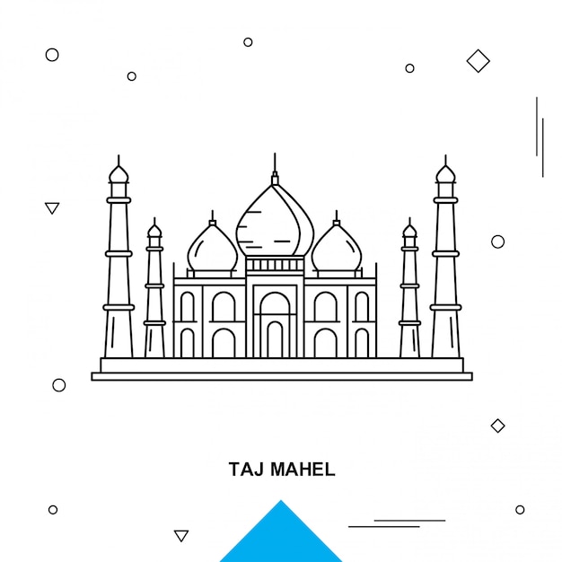 Free vector taj mahel