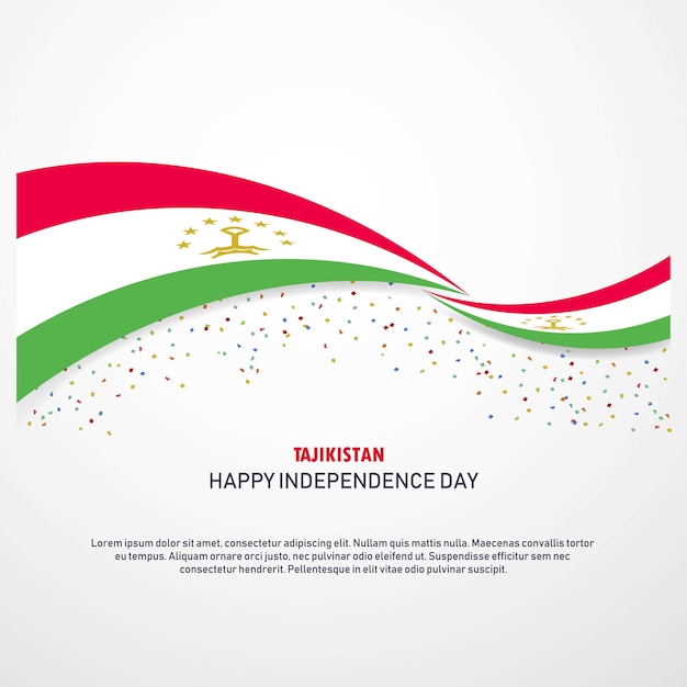 Бесплатное векторное изображение Таджикистан с днем ​​независимости