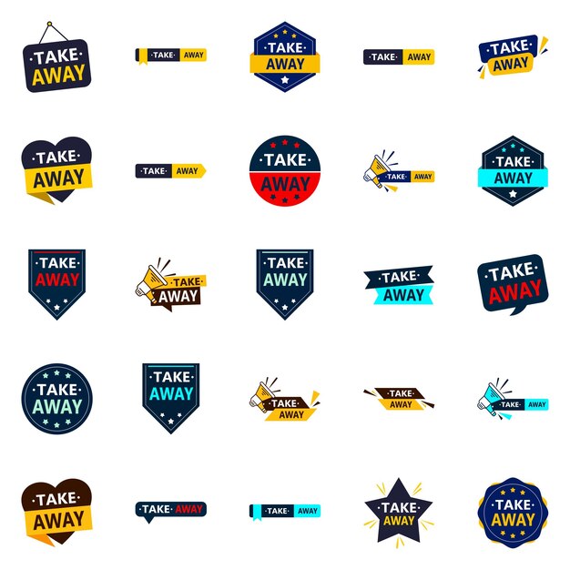 take away 25 versatile vector banners for food related marketing and advertising